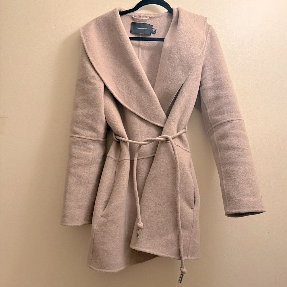 TAHARI WOOL WRAP COAT
